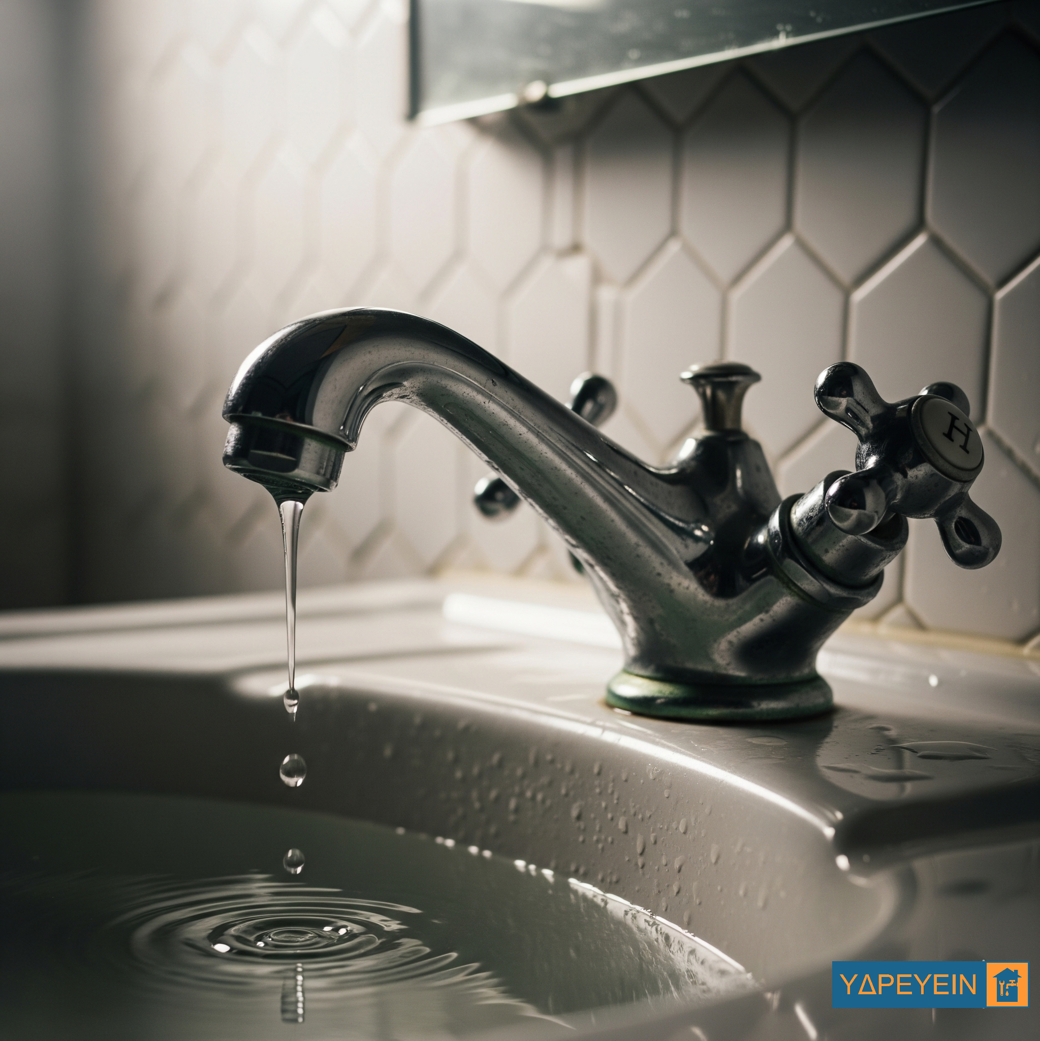 Κοντινό πλάνο σε βρύση που στάζει